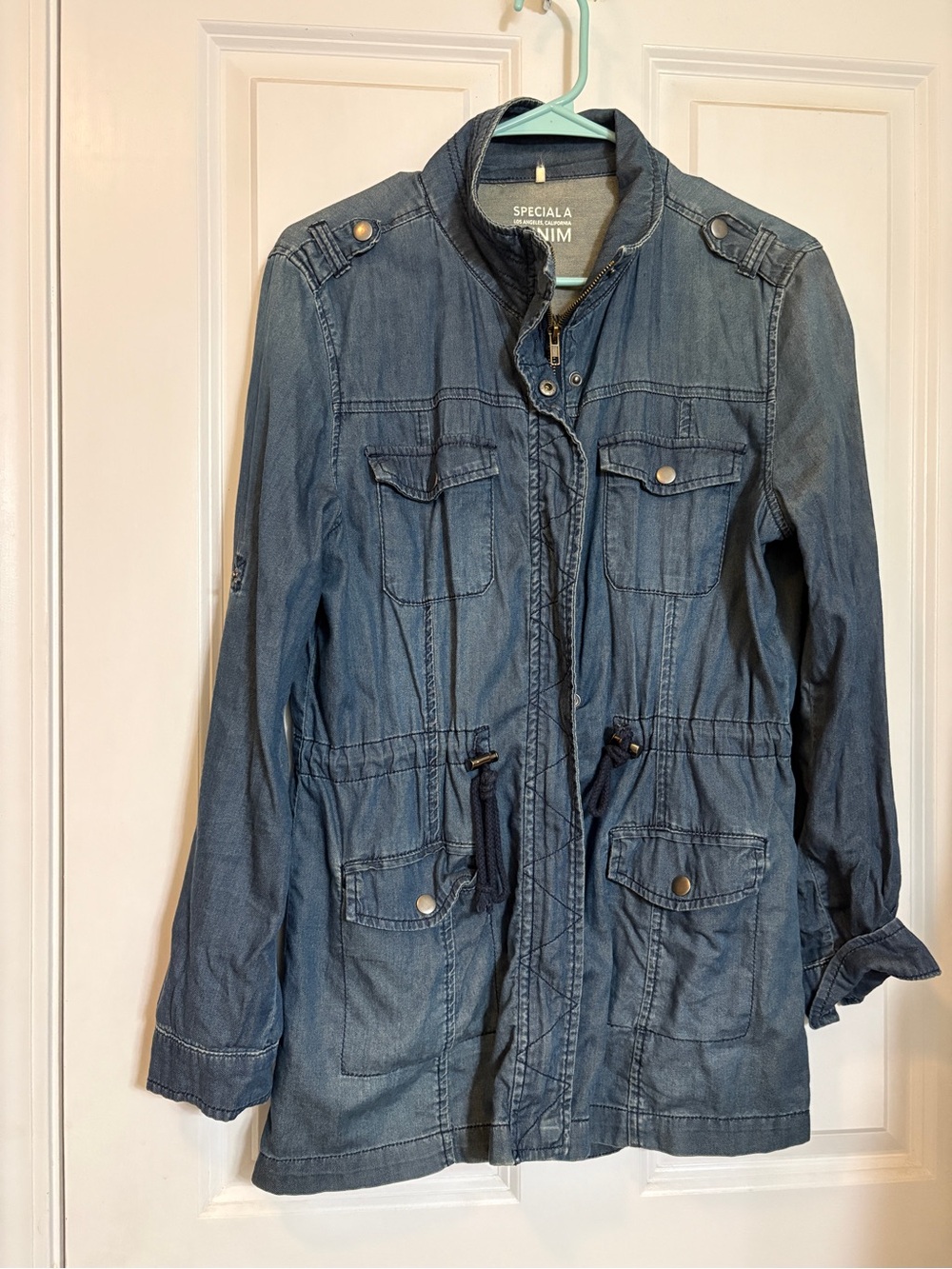 Denim Utility Jacket - Medium Blue